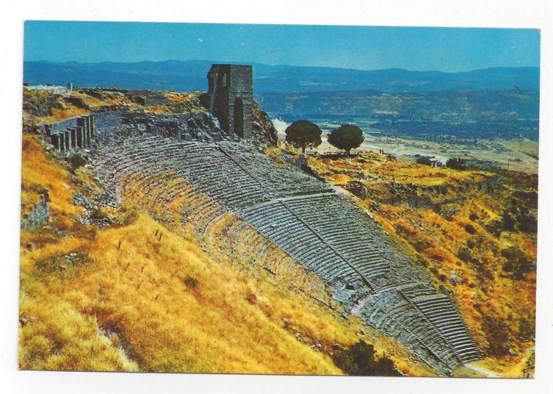 Turkey Bergama Izmir Acropolis Theatre Greek Ruins Postcard