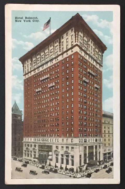 Hotel Belmont New York City E.C. Kropp Co 22925