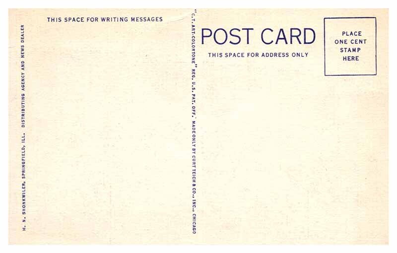 Postcard HOUSE SCENE Springfield Illinois IL AP4508