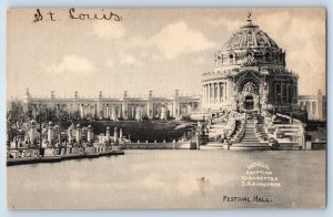 1904 St Louis Missouri Postcard Festival Hall Mogul Egyptian Exposition Building