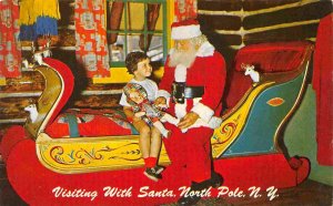 Visiting With Santa Girl Santa Santa's Workshop North Pole New York post...