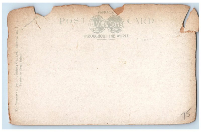 c1910 Skiing Snow Scene Young Enthusiasts High Park Toronto Canada Postcard