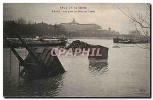 Old Postcard Crue of the Seine Paris View from the & # 39Alma