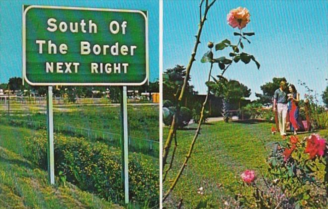South Carolina South Of The Border Welcome Sign and Garden