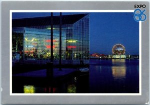 Postcard - Beautiful evening view, Expo 86 Site - Vancouver, Canada