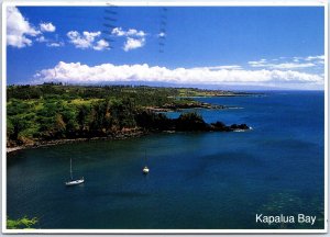 VINTAGE CONTINENTAL SIZE POSTCARD KAPALUA BAY AT MAUI HAWAII 1980s