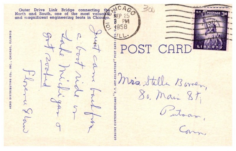 Illinois  Chicago   Outer Drive Link Bridge , Bird's eye view