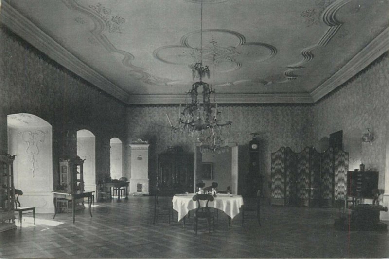 Transylvania Trust Postcard Castelul Banffy Dinning Hall