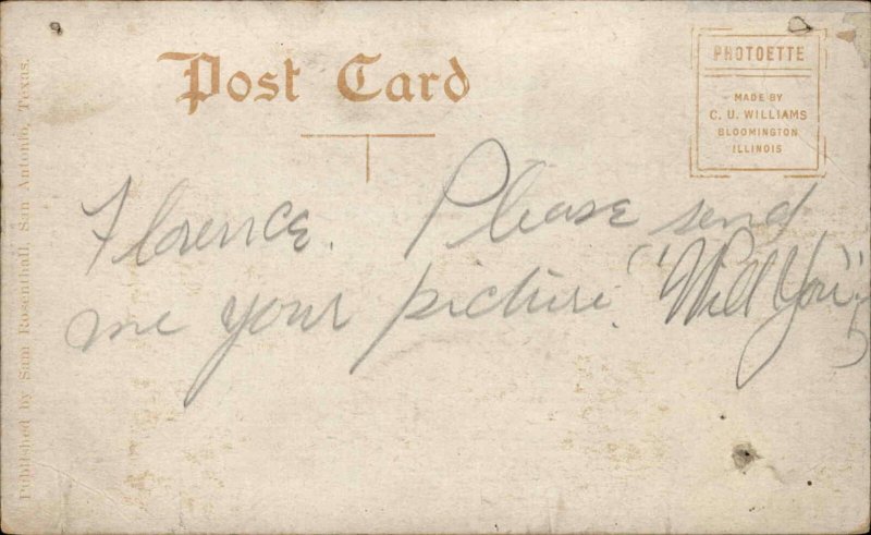 Antique Postcard San Antonio Texas TX ELECTRIC AMUSEMENT PARK