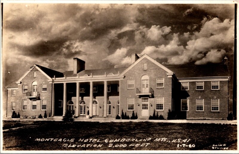 Real Photo Postcard Monteagle Hotel, Cumberland Mountains in Monteagle Tennessee