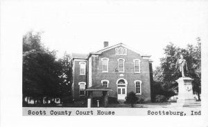 Postcard RPPC Indiana Scottsburg Scott County Court House 23-7303