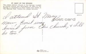 HOT SPRINGS ARKANSAS~ST MARY OF THE SPRINGS~OLDEST CATHOLIC INTERIOR POSTCARD