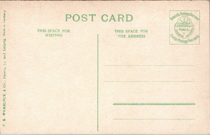 Vtg 1907 Wittenberg College Recitation Hall Horse Wagon Springfield OH Postcard