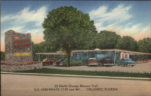 Orlando FL Linen Drive-In Arrowhead Restaurant Linen Postcard