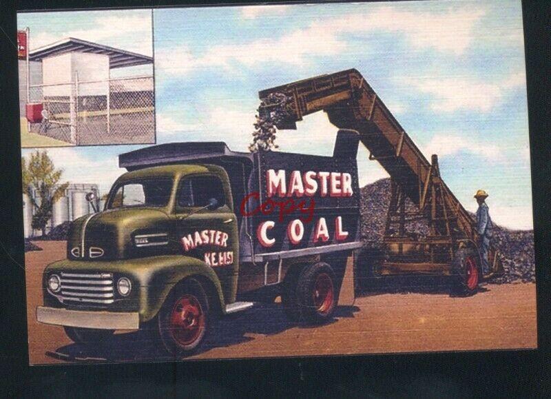 MASTER COAL DELIVERY DUMP TRUCK ADVERTISING POSTCARD