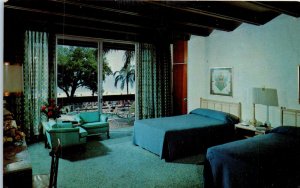 1950s Broadwater Beach Hotel Interior View Biloxi MS Postcard