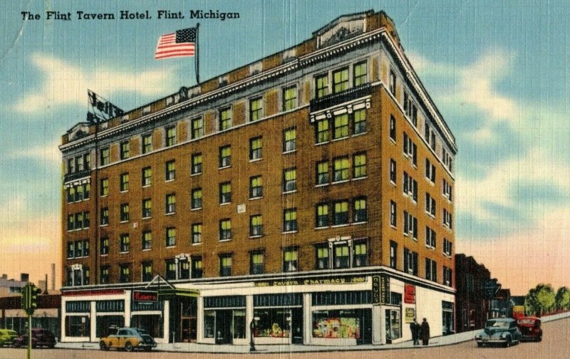 Vintage The Flint Tavern Hotel, Flint, Michigan Postcard P174