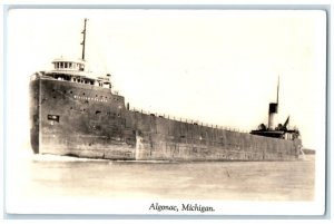 c1940's SS William P. Palmer Steamer Algonac Michigan MI RPPC Photo Postcard