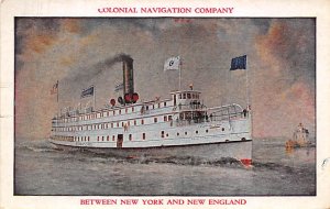 Concord River Steamship Colonial Navigation Comany Ferry Boat Ship 