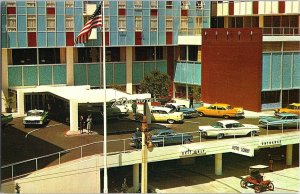 Jack Tar Hotel San Francisco Vintage Autos Lobby Entrance 1960s Postcard