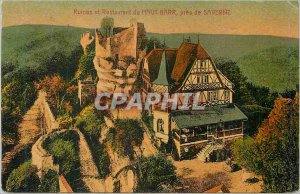 Postcard Modern Ruins and Restaurant Haut Barr near Saverne