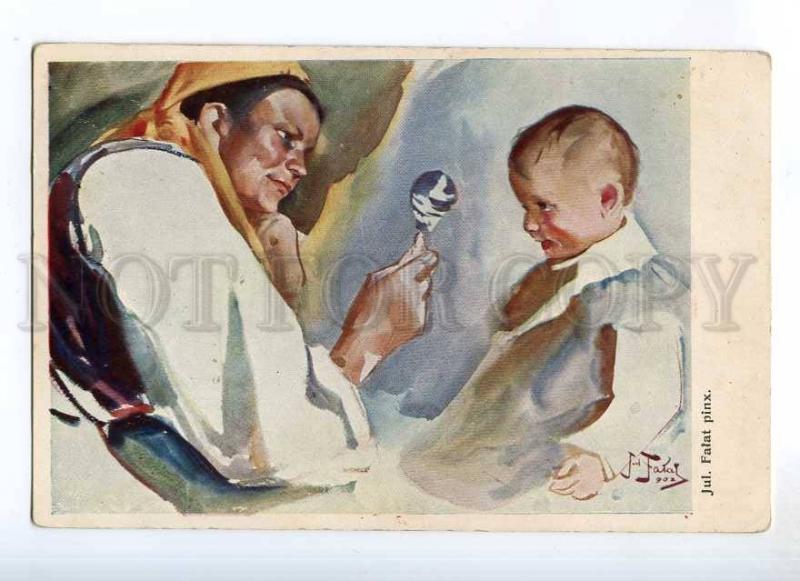 234704 Mom Mother & Baby by FALAT Vintage Color postcard