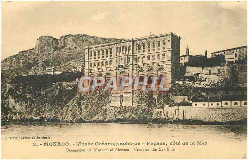 Old Postcard MONACO. - Mus�e Oc�anographique - c�t� Fa�ade Sea