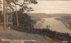 Lot310 river avon from shirehampton park bristol real photo ship  uk