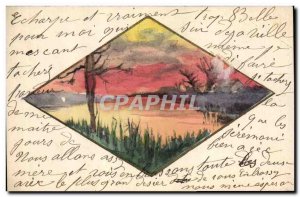 Old Postcard Fancy (drawing hand) Landscape