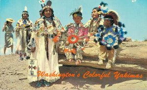 USA Washington Colorful Yakimas Native American Vintage Postcard 07.44