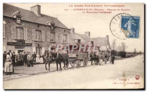 Old Postcard Picturesque Lower Normandy Gonneville Hamlet The Ronches Restaur...