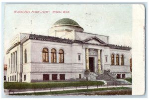 1907 Winona Free Public Library Exterior Building Winona Minnesota MN Postcard
