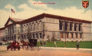 Vintage Postcard 1910's Art Institute Building Chicago Illinois ILL Structure