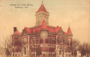 Hastings Nebraska Adams Co Court House Vintage Postcard AA7805