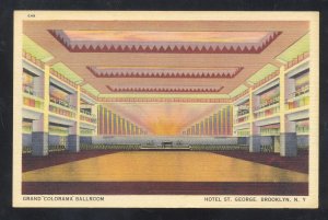 BROOKLYN NEW YORK NY HOTEL ST. GEORGE BALLROOM LINEN ADVERTISING POSTCARD