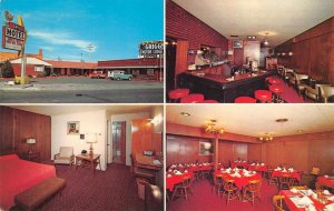 Twin Falls, Idaho GRIGGS TOWN MOTEL Pancake & Dinner House 60s Roadside Postcard