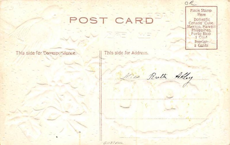 Happy New Year Year Date 1910 Postcard