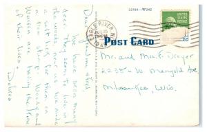 1949 Greetings from Eagle River, WI Postcard *5N13