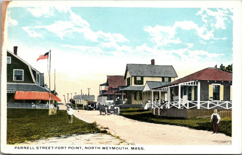 North Weymouth Massachusetts Parnell Street Fort Point Postcard