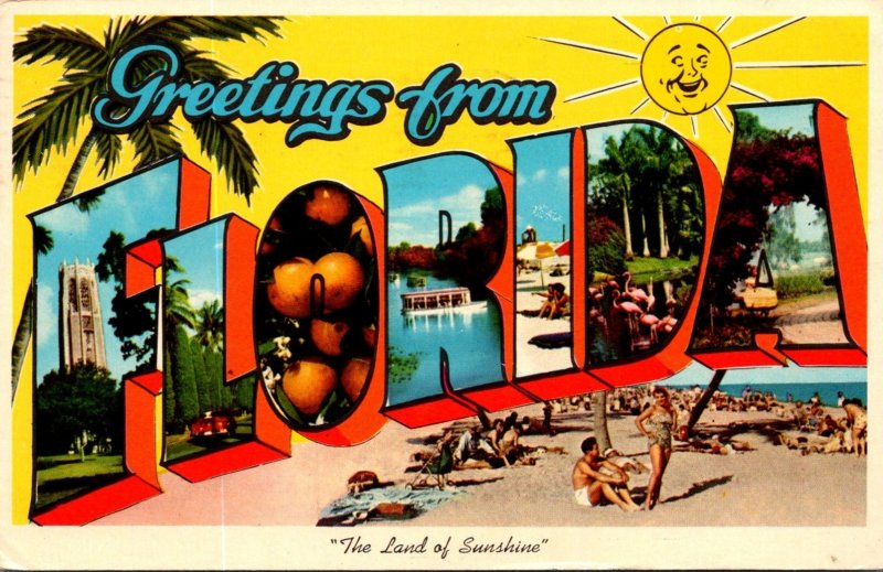 Florida Greetings From The Land Of Sunshine 1963