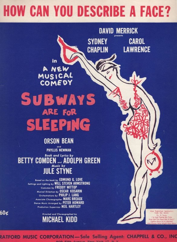 How Can You Describe A Face Subways Are For Sleeping XL Sheet Music