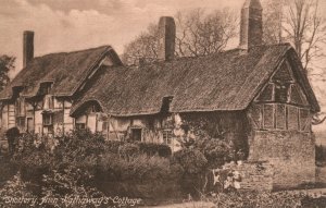 Vintage Postcard 1910's Ann Hathaway's Cottage Shottery London England UK