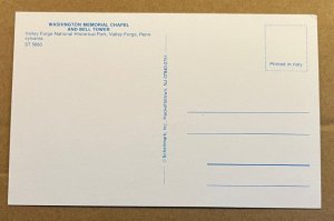 UNUSED  POSTCARD - WASHINGTON MEMORIAL CHAPEL & BELL TOWER , VALLEY FORGE, PA.