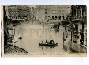 192463 FRANCE PARIS flooding 1910 Gare Saint-Lazare Vintage PC