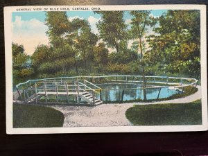 Vintage Postcard Blue Hole General View Castalia Ohio (OH)