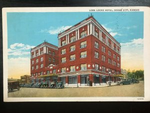 Vintage Postcard 1938 Lora Locke Hotel Dodge City Kansas