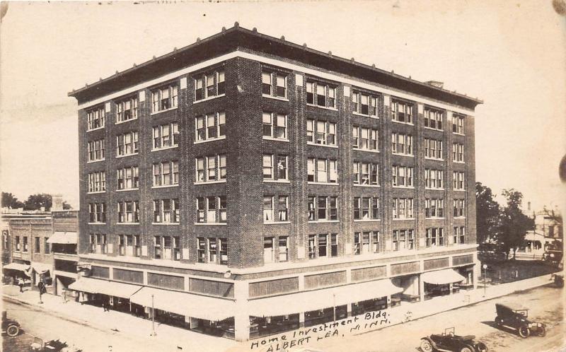 D96/ Albert Lea Minnesota Mn Photo RPPC Postcard 1921 Home Investment Building