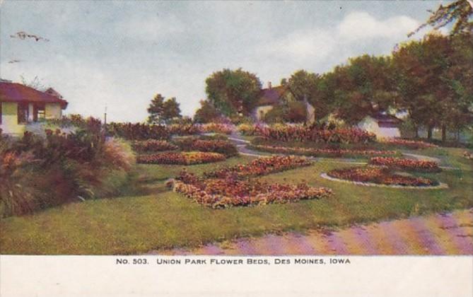 Iowa Des Moines Flower Beds In Union Park