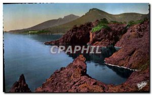 Modern Postcard La Cote D & # 39Azur Route De la Corniche D & # 39Or The rock...