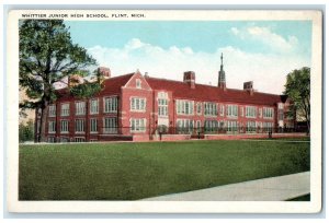 c1920s Whittier Junior High School Exterior Flint Michigan MI Unposted Postcard